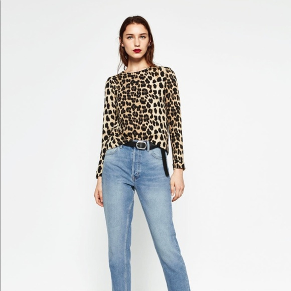 zara top leopard